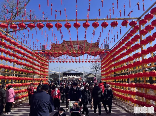 艳满柱天村癸卯兔年新春游园会热闹非凡特色小吃璀璨灯火