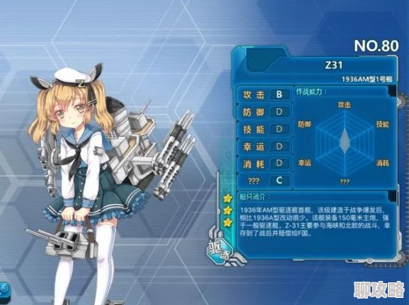 战舰少女R全舰船评测与图鉴赏析：Z31侠手游深度解析
