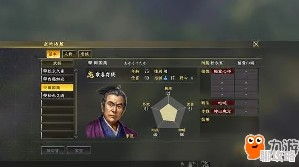 信长之野望天道：独有科技与血族武将大名家一览